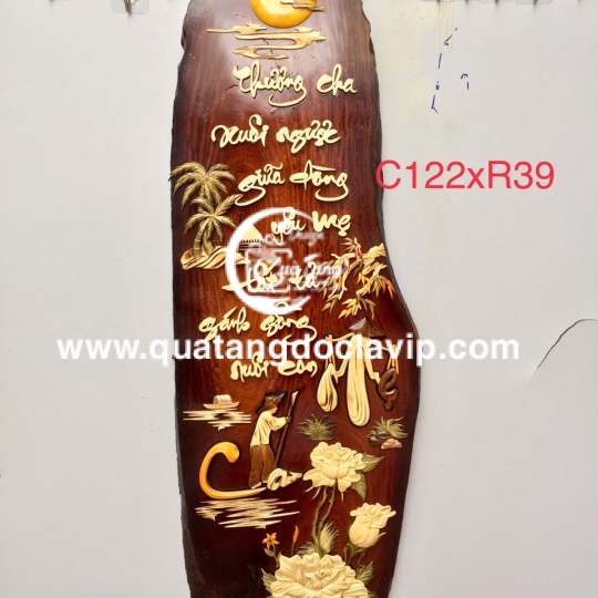 Tranh Gỗ Cha Mẹ (QTTG-18)