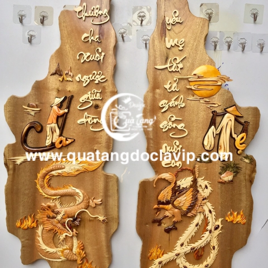 Tranh Gỗ Cha Mẹ (QTTG-16)