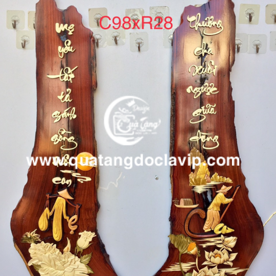 Tranh Gỗ Cha Mẹ (QTTG-43)