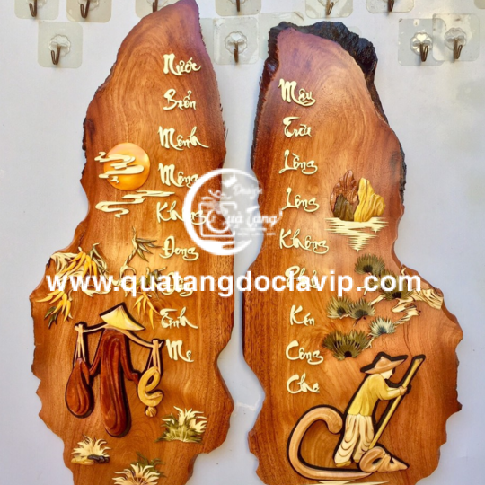 Tranh Gỗ Cha Mẹ (QTTG-50)