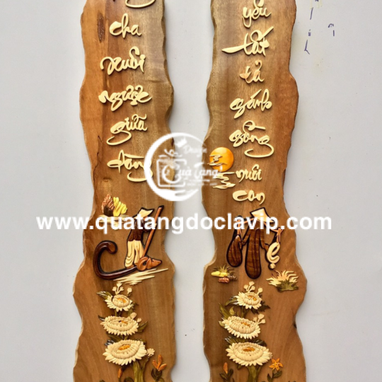 Tranh Gỗ Cha Mẹ (QTTG-59)