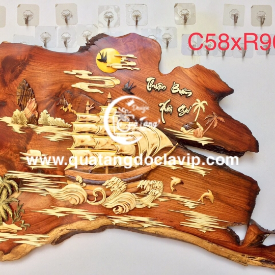 Tranh Gỗ Thuận Buồm Xuôi Gió (QTTG-22)