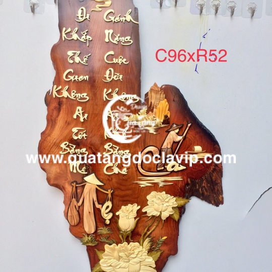 Tranh Gỗ Cha Mẹ (QTTG-20)