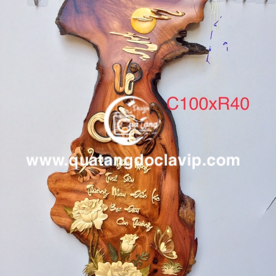 Tranh Gỗ Chữ Vợ Chồng (QTTG-8)